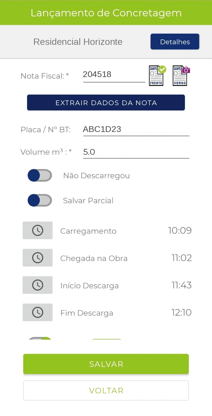 Lançamento do caminhão, com identificação substituída para demonstração